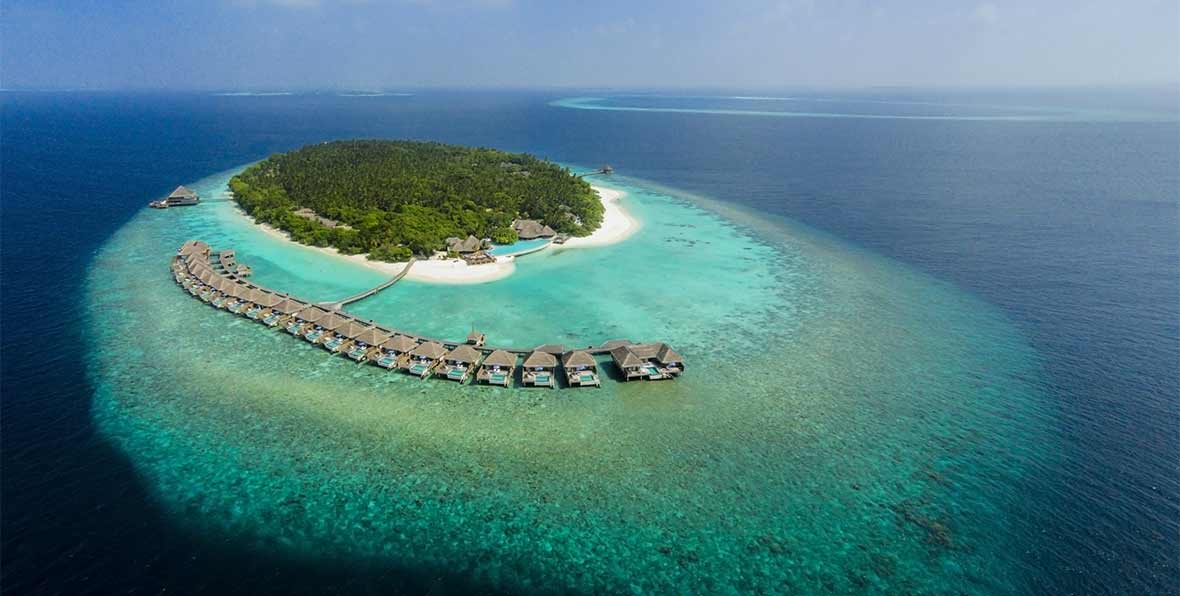 vista aérea de Dusit Thani Maldives