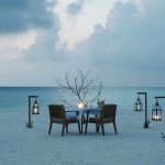 cena privada en la playa en Noku Maldives