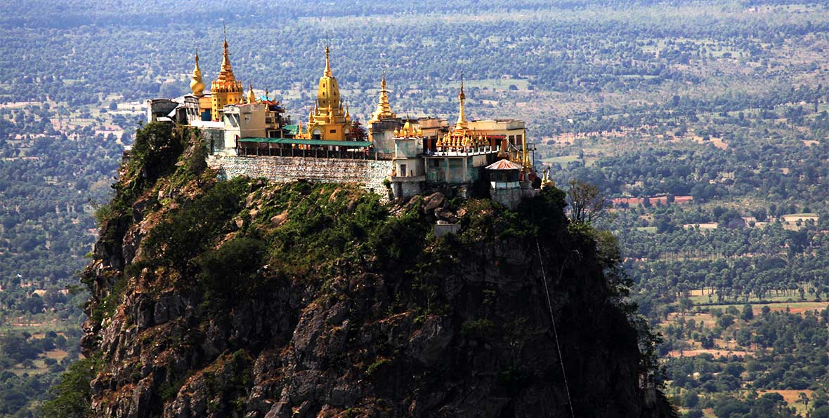 viaje a Myanmar: vista del Monte Popa