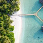 vista aerea de las water villas de Fihalhohi Island Resort