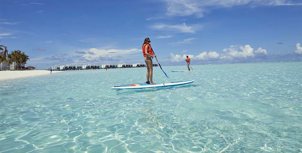 stand-up paddle en Riu Atoll Maldives