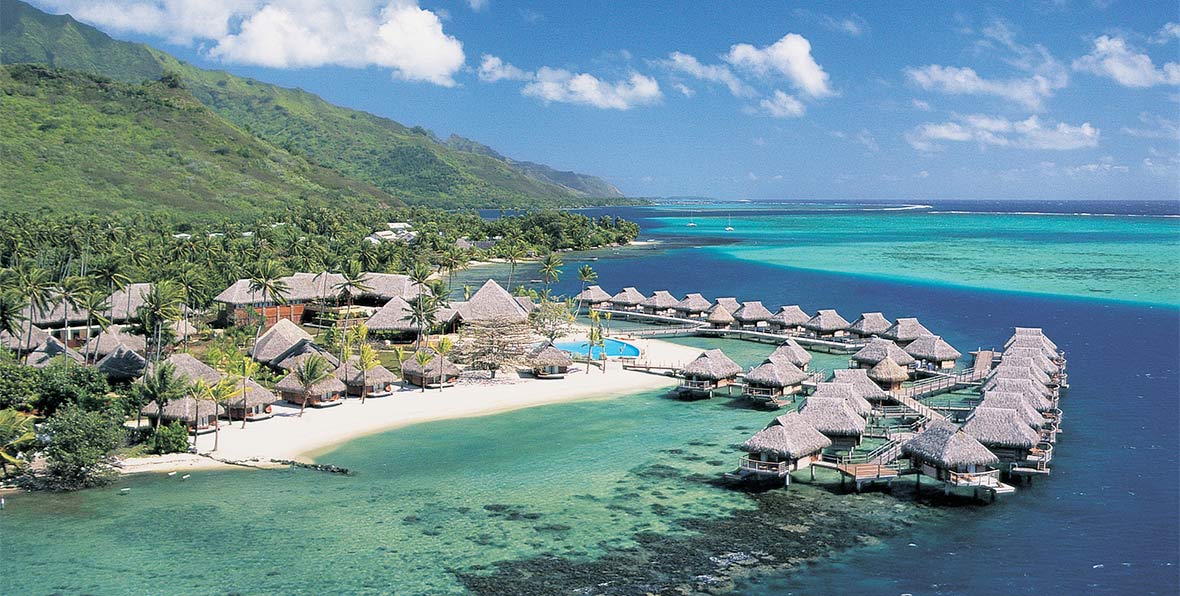 vista aerea de Manava Beach Resort & Spa Moorea