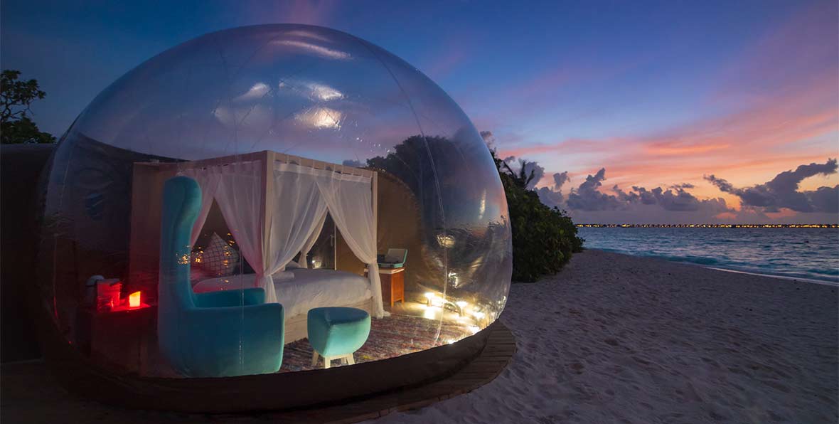 Seaside Finolhu Maldives Beach Bubble Tent - arenatours.com