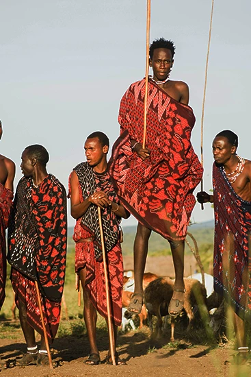 Masai throwing competition